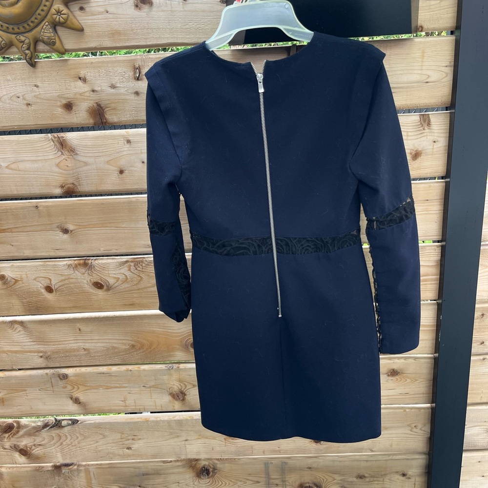 Maje Navy Blue Dress with Subtle Detailing - Picture 3 of 4